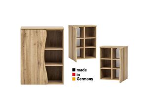 4066075026815 - Unterschrank mit Regal KAHLA-03 in Wotan Eiche Nb und Front mit Baumkantenoptik b h t ca 60 79 35 cm - braun