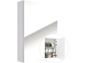 4066075028765 - Lomadox - Badezimmer Spiegelschrank 40 cm weiß SOFIA-107 Hochglanz lackiert b h t ca 40 60 15 cm - weiß