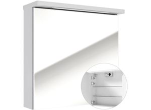 4066075028932 - Lomadox - LED-Spiegelschrank 61 cm weiß SOFIA-107 Hochglanz lackiert inkl led Beleuchtung b h t ca 61 60 20 cm - weiß