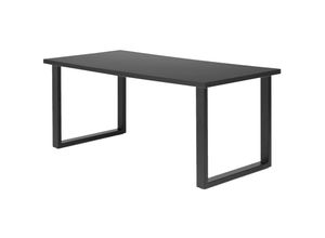 4066075029649 - Esszimmer Esstisch 180 cm MODESTO-52 in schwarz mit Metallfüßen B H T ca 180 76 90 cm - schwarz