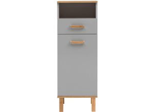 4066075032595 - Badezimmer Schrank PERM-80 in Platingrau mit Eiche Landhaus Nb b h t ca 404 1145 35 cm - grau