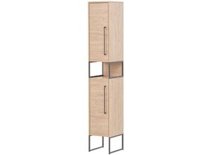 4066075033790 - Badezimmer Hochschrank LIMOGES-80 in Eiche hell Nb B H T ca 304 1834 331 cm - braun