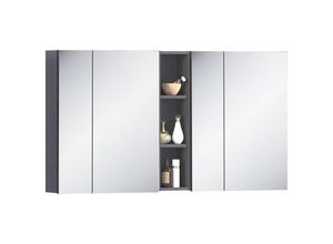 4066075033820 - Lomadox - Badezimmer Spiegelschrank 140 cm breit MODENA-56 in anthrazit b h t ca 140 75 16 cm - anthrazit