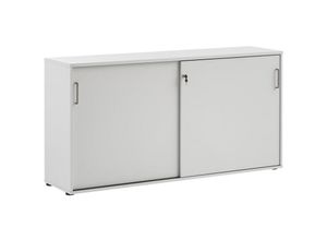 4066075036746 - Lomadox - Büro Aktenschrank abschließbar META-80 in Licht grau b h t ca 1602 842 41 cm - grau