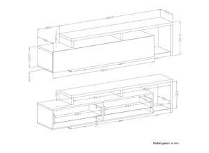 4066075036951 - Lomadox - Lowboard mit Regal BEXLEY-83 in anthrazit b h t ca 219 52 45 cm - anthrazit