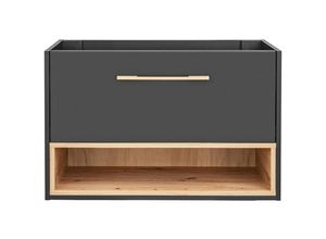 4066075038757 - Lomadox - Waschtischunterschrank 80 cm BOLOGNA-56 in anthrazit mit Artisan Eiche Nb b h t ca 80 57 46 cm - anthrazit