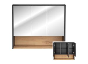 4066075038795 - Lomadox - Spiegelschrank Bad 80 cm BOLOGNA-56 in anthrazit mit Artisan Eiche Nb b h t ca 80 75 25 cm - anthrazit