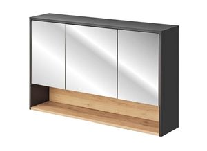 4066075038818 - Lomadox - Badezimmer Spiegelschrank 120 cm BOLOGNA-56 in anthrazit mit Artisan Eiche Nb b h t ca 120 75 25 cm - anthrazit