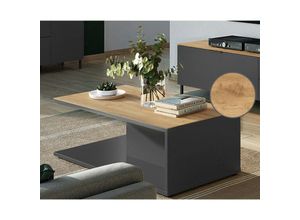 4066075040934 - Lomadox - Couchtisch mit Ablage RIOS-01 in graphit mit Navarra Eiche Nb b h t ca 109 39 59 cm - braun 4066075040934 - Lomadox - Couchtisch mit Ablage RIOS-01 in graphit mit Navarra Eiche Nb b h t ca 109 39 59 cm - braun