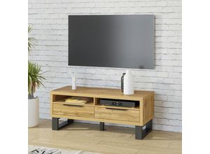 4066075042563 - Wohnzimmer tv Lowboard in Wotan Eiche Nb HENDERSON-83 b h t ca 124 50 50 cm - braun