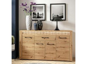 4066075045748 - Lomadox - Sideboard mit led Beleuchtung ARTA-131 in Artisan Eiche Nb b h t ca 165 94 40 cm - braun