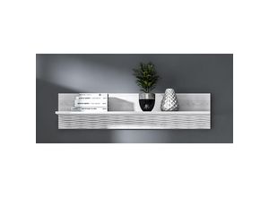 4066075046257 - Lomadox - Regal Wandboard CORDOBA-131 in Schnee Kiefer Nb b h t ca 120 28 2 cm - weiß