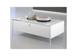 4066075047551 - Lomadox - Wohnzimmer Couchtisch in Weiß Hochglanz lackiert INVERNESS-19 b h t ca 110 40 60 cm - weiß