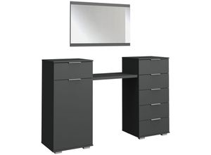 4066075056010 - Lomadox - Schlafzimmer Schminktisch mit Spiegel in graphit ELSTRA-43 b h t ca 165 192 41 cm - grau
