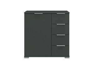 4066075057765 - Lomadox - Schlafzimmer Kommode in graphit ELSTRA-43 b h t ca 81 83 41 cm - grau