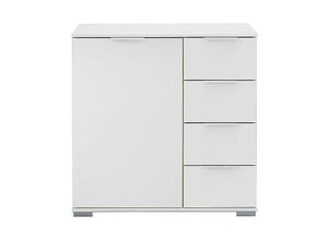 4066075057949 - Lomadox - Schlafzimmer Kommode in weiß ELSTRA-43 b h t ca 81 83 41 cm - weiß