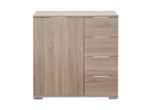 4066075057994 - Lomadox - Schlafzimmer Kommode in Eiche sägerau Nb ELSTRA-43 b h t ca 81 83 41 cm - braun