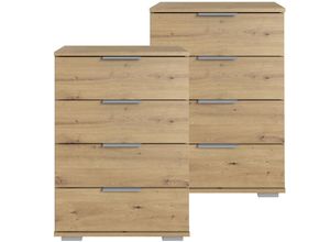 4066075060635 - Lomadox - Schlafzimmer Nachttisch 2er Set auch für Boxspringbett geeignet in Artisan Eiche Nb ELSTRA-43 b h t ca 52 74 38 cm - braun