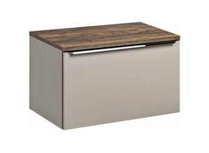 4066075061779 - Lomadox - Waschtischunterschrank 80cm PUEBLA-56-TAUPE in taupe mit Vintage Oak b h t ca 804 485 46 cm - beige