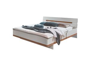 4066075061892 - Doppelbett 180cm Liegefläche höhenverstellbar in weiß mit Artisan Eiche Nb GRANADA-43 b h t ca 188 94 210 cm - grau