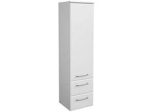 4066075062103 - Lomadox - Midischrank Badezimmer QUEBEC-66 in weiß Hochglanz b h t ca 35 1361 33 cm - weiß