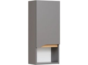 4066075062950 - Lomadox - Bad Hängeschrank QENA-66 in Quarzgrau Matt Touch mit Riviera Eiche quer Nb b h t ca 30 70 20 cm - grau 4066075062950 - Lomadox - Bad Hängeschrank QENA-66 in Quarzgrau Matt Touch mit Riviera Eiche quer Nb b h t ca 30 70 20 cm - grau