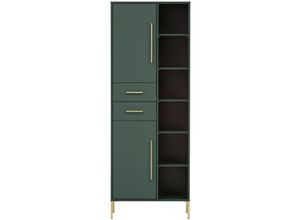 4066075063438 - Lomadox - Hochschrank mit offenen Fächern KELLA-80 in waldgrün b h t ca 671 1843 331 cm - grün