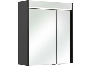 4066075063568 - Badezimmer Spiegelschrank 60 cm inkl LED Beleuchtung QUITO-66 in anthrazit B H T ca 60 70 20 cm - anthrazit