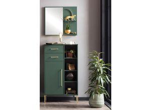 4066075063742 - Lomadox - Highboard inkl Spiegelelement KELLA-80 in waldgrün b h t ca 671 200 331 cm - grün