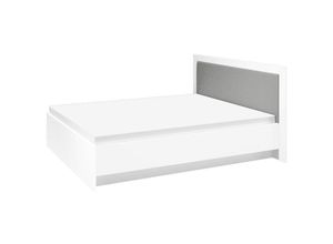 4066075068358 - Schlafzimmer Doppelbett Ehebett 160cm Liegefläche in weiß LANA-131 b h t ca 187 100 207 cm - weiß