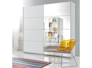 4066075069478 - Lomadox - Kleiderschrank mit Schwebetüren BIRMINGHAM-83 in weiß b h t ca 221 210 61 cm - weiß