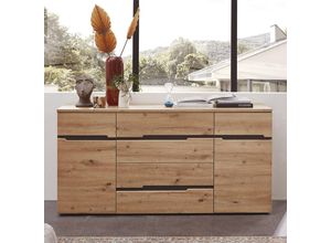 4066075070108 - Lomadox - Sideboard in Artisan Eiche Nb mit Graphit MANRESA-36 b h t ca 165 82 44 cm - braun