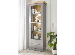 4066075071846 - Lomadox - Wohn- Esszimmer Regal in grau mit Artisan Eiche Nb CHATHAM-61 b h t ca 71 201 37 cm - grau