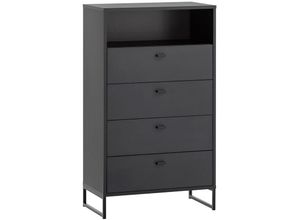 4066075071938 - Lomadox - Flur Highboard JULBACH-80 in schwarzmatt b h t ca 602 1039 3305 cm - schwarz