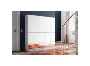 4066075075073 - Garderoben Flurschrank MAIA-19 in weiß mit Spiegeltüren B H T ca 185 191 34 cm - weiß