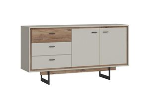 4066075076896 - Sideboard in Flagstaff Eiche Nb und grau RAMVIK-129 b h t ca 160 84 40 cm - grau