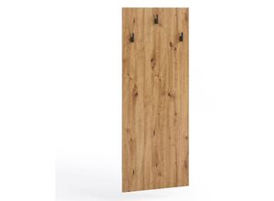 4066075078104 - Garderobe Hakenpaneel in Artisan Eiche Nb mit 3 Haken OSTUNI-132 b h t ca 465 150 16 cm - braun