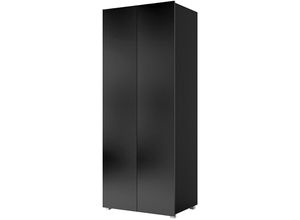 4066075079064 - Lomadox - Kleiderschrank Drehtürenschrank in schwarz Hochglanz CAIRNS-132 b h t ca 80 200 52 cm - schwarz