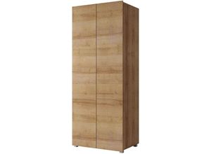 4066075079071 - Lomadox - Kleiderschrank Drehtürenschrank in Eiche Gold Nb CAIRNS-132 b h t ca 80 200 52 cm - braun