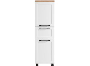 4066075081128 - Lomadox - Badmöbel Midischrank in weiß MARLING-03 b h t ca 40 130 35 cm - weiß