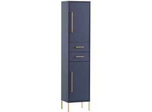 4066075083887 - Lomadox - schmaler Hochschrank KELLA-80 in nachtblau b h t ca 405 1843 331 cm - blau