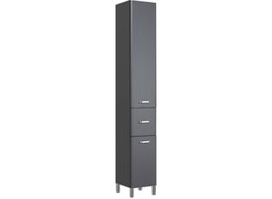 4066075085010 - Lomadox - Badezimmer Hochschrank QUITO-66 in anthrazit Hochglanz b h t ca 30 1955 33 cm - anthrazit