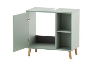 4066075088257 - Lomadox - Badmöbel Waschbeckenschrank 60cm breit BELFORT-80 in mint b h t ca 602 593 331 cm - grün