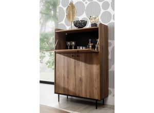 4066075091134 - Lomadox - Barschrank in Eiche Nb VAREDO-132 Wohnzimmer Möbel im modernen Vintage Design b h t ca 90 140 40 cm - braun