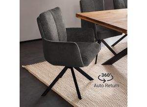 4066075097679 - Lomadox - Esszimmer Armlehnenstuhl 2er Set in anthrazit SVELVIK-05 b h t ca 61 92 67 cm - anthrazit 4066075097679 - Lomadox - Esszimmer Armlehnenstuhl 2er Set in anthrazit SVELVIK-05 b h t ca 61 92 67 cm - anthrazit