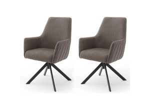 4066075097785 - Moderne Esszimmerstühle 2er Set in cappuccino SVELVIK-05 B H T ca 60 92 65 cm - braun