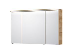 4066075100270 - Spiegelschrank mit led Kranzboden und 3D Funktion in Riviera Eiche quer Nb BUDVA-66 b h t ca 120 723 17 cm - braun