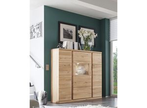 4066075100348 - Wohnzimmer Highboard in Wildeiche mit Softclose-Funktion TISNO-52 b h t ca 138 140 41 cm - braun