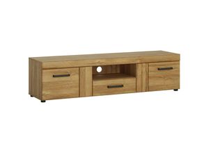 4066075100393 - Lomadox - Wohnzimmer tv Lowboard in Grandson Eiche Nb CARIATI-129 b h t ca 1568 398 409 cm - braun