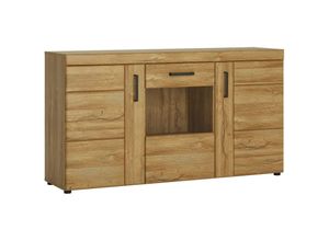 4066075100454 - Sideboard mit Vitrinenfach in Grandson Eiche Nb CARIATI-129 b h t ca 1568 86 409 cm - braun